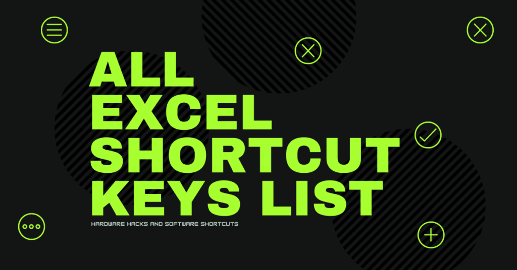 Excel Shortcut Keys PDF